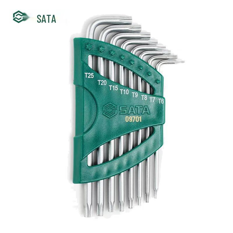 SATA 8-Piece Long L-Type Tamper-Proof Torx Wrench Set
