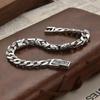 2026 Pendant Retro Style Silver Plated Bracelet Trendy Men's Simple Style