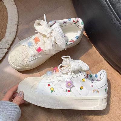Fashion Fashion Shell Head Shoes for Women 2024 Spring and Autumn Korean Version New Designer Students Casual Sneakers Female