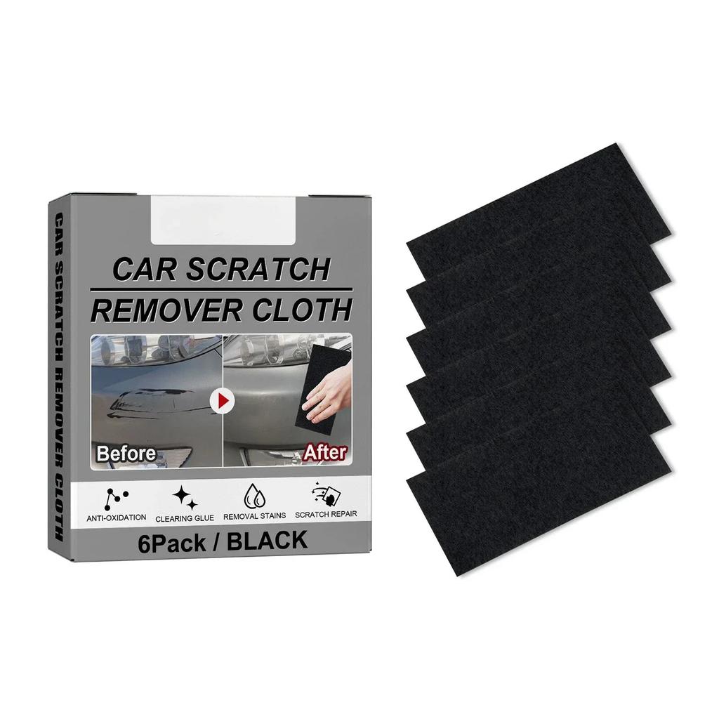 6PCS Car Scratch Wiping Cloth Nano Flash Fabric Car Scratches Water Stain Cleaning Scratch Care Car Maintenance