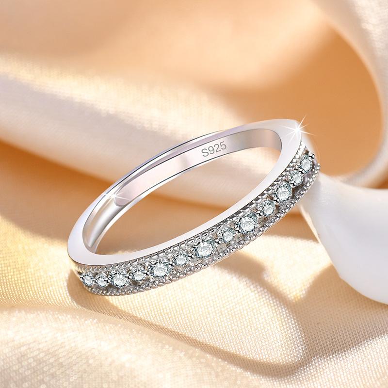925 Silver Ring Fashion Sparkle AAA Zircon High Quality For Women Rings Wedding Fine Jewelry Accessories Party Gift