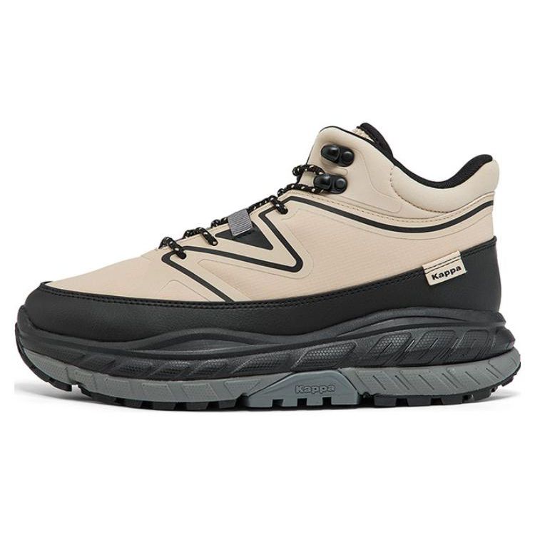 Kappa Trendy Comfortable Shock Absorbing Non-Slip Mid-Top Running Shoes Unisex Sneakers Beige Black K0BZ5MC14-648