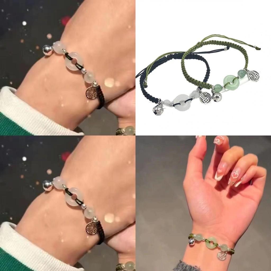 Adjustable Simple Fashion Trendy Black String Bracelet For Couples Handmade Gift