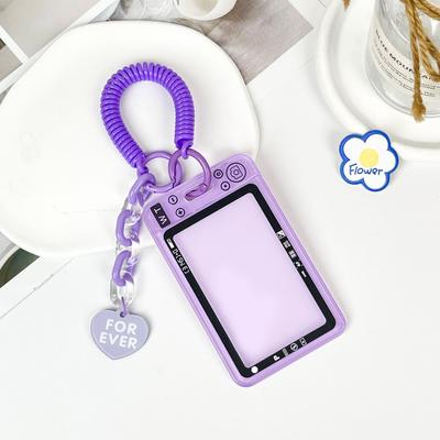 Transparent Acrylic Photocard Holder Keychain Idol Photo Sleeve Credit ID Bank Card Holder Case Protective Case