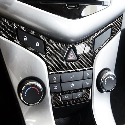 For Chevrolet Cruze 2009-2015 Carbon Fiber Car Interior Central Control Button Panel Trim Sticker Car-Styling Accessories