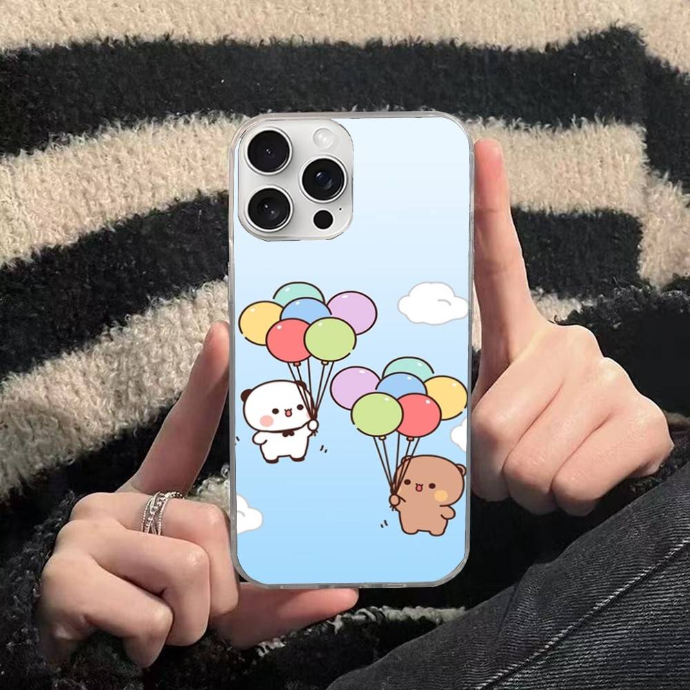 Cute Bubu Dudu Cartoon For IPhone 17 16 15 14 13 12 11 Plus Pro Max Satin Colorful Glossy Surface Phone Case