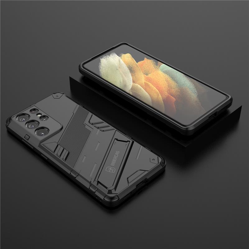 Solid Armor Cyber Shockproof Case For Samsung S21 FE S22 S23 Ultra Plus A14 A34 A54 A12 A13 A32 A52 A72 A73 A53 A33 Stand Cover