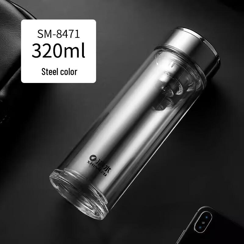 Portable Double-Walled Glass Tea Bottle