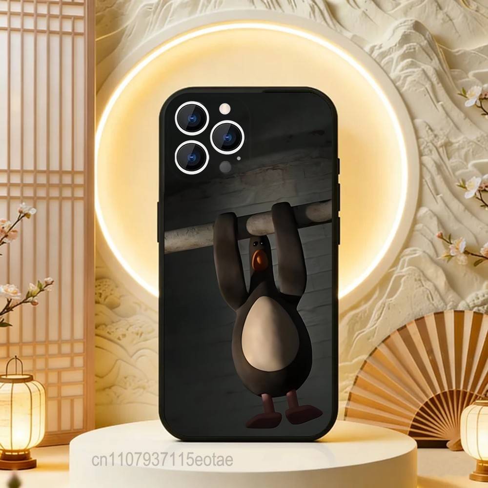 CUTE Funny Feathers McGraw  Phone Case Silicone Soft For IPhone 16,17,15,11,13,12,14,Mini,Pro,Max,Plus,Air,E Black iPhone15promax