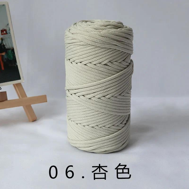 300g/4mm Polyester Nylon Mischgarn Große Rolle Runder Hohlfaden DIY Handgewebtes Wandteppich Dekorationsgarn Häkelstrang