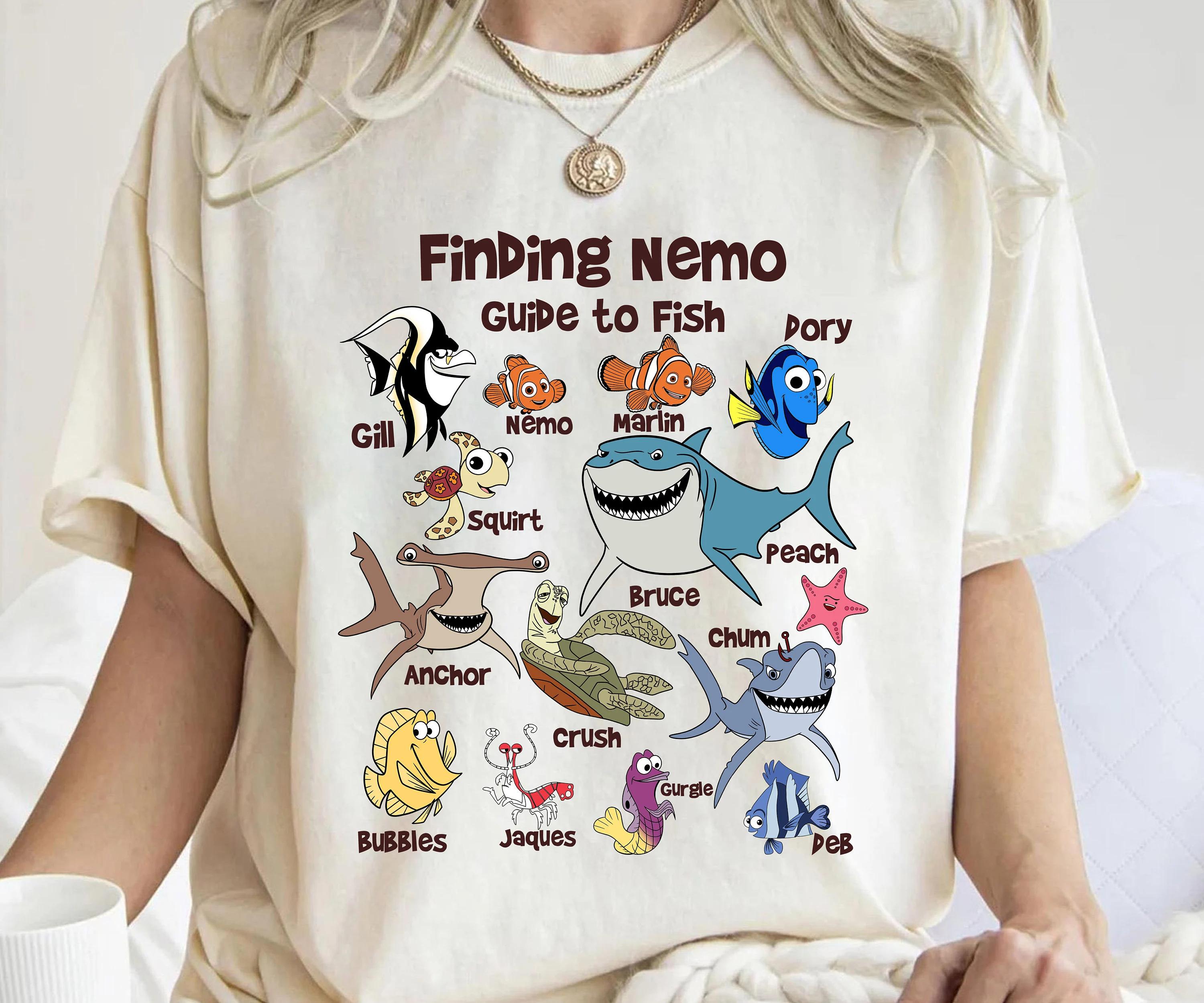 

Pixar Finding Nemo Squad Fish Guide Shirt Animal Kingdom Family Matching land Vacation Shirt S