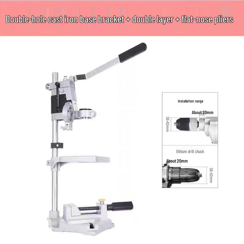 Multifunctional Electric Drill Stand: Convert Hand Drill To Bench Drill with Universal Micro Bench and Household Flat Pliers