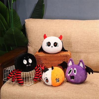 New Halloween Elf Round Bat Pumpkin Small Spider Suction Cup Hanging Ornament Plush Toy Doll