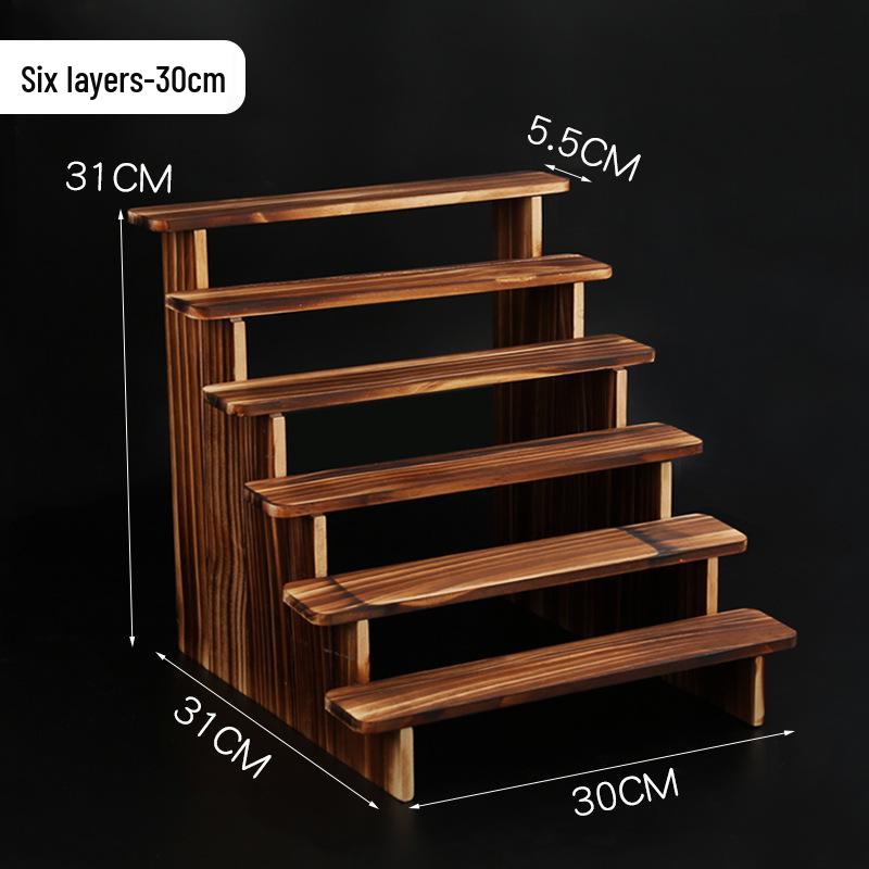Solid Wood Display Rack for Action Figures, Collectibles, and Succulents