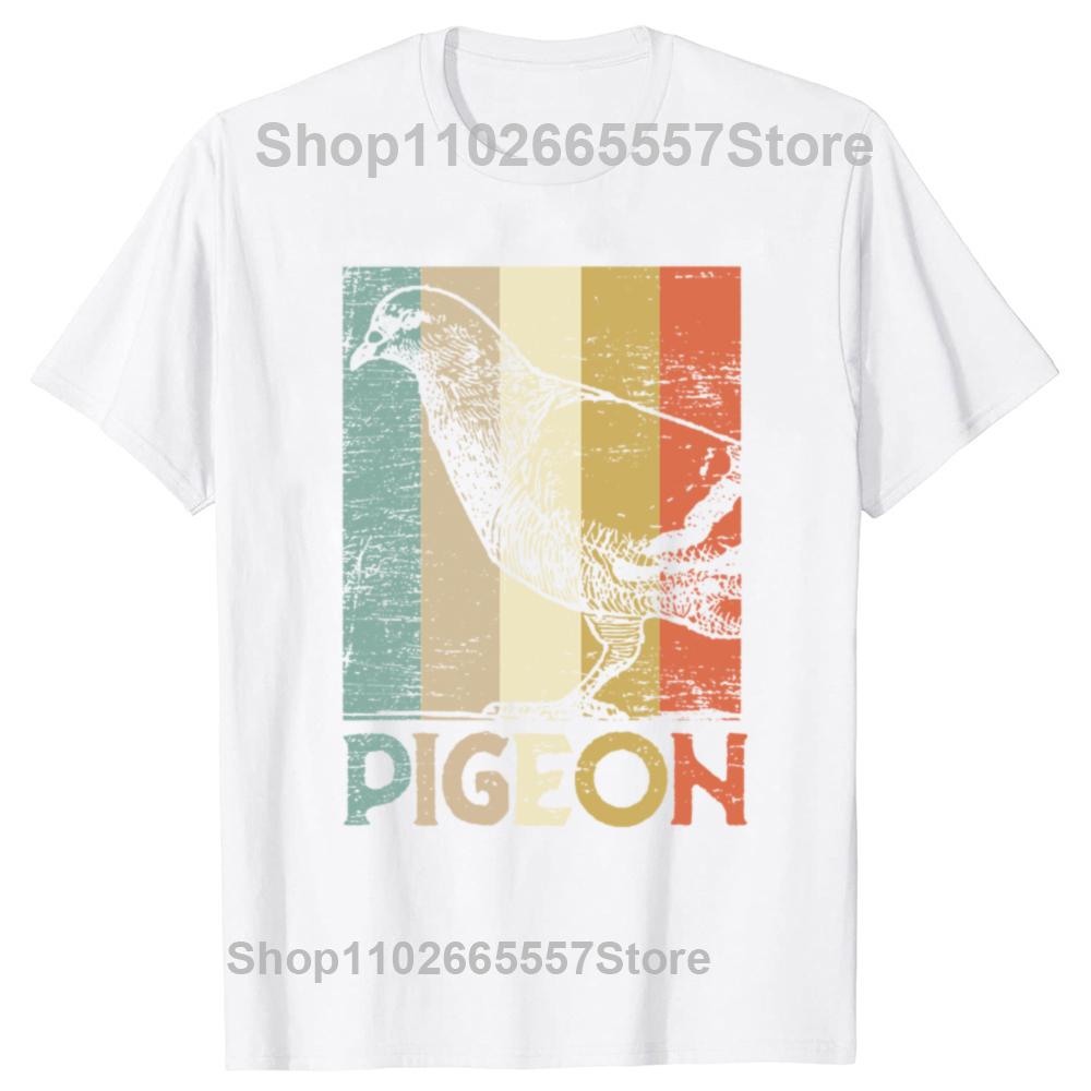 Funny Retro Pigeon Bird Lover Graphic Tshirts Unisex Womens Fashion Casual Tshirt 100 Cotton Loose Oversized T Shirt