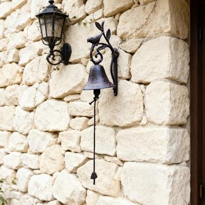 Cast Iron Branch Bird Hand-operated Doorbell Not Easy Rust Villa Courtyard Decoration Retro Garden Sundries Accessories