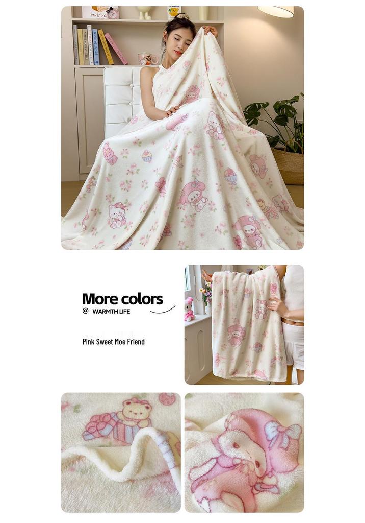 Double-Sided Fleece Milk Blanket: Office, Nap, Dorm, or Lunch Break Shawl