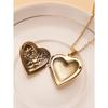 Silver Gold Openable Rose Photo Frame Heart Pendant Stainless Steel Necklace