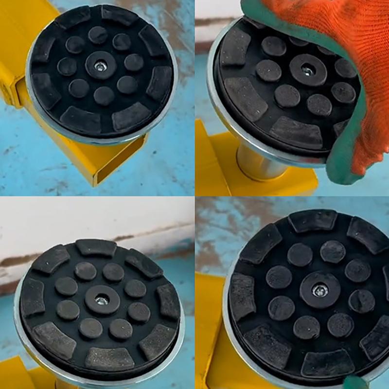 1 Stück Schwarzer Gummi-Aufbockklotz für Hebebühne Rutschfeste Oberfläche Werkzeug Schienenprotektor Schwerlast für Hebebühne