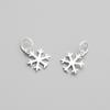 S925 Sterling Silver Snowflake Pendant for Handmade DIY Jewelry