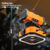 5400/9000mAh USB Rechargeable Camping Fan Portable Air Circulators Wireless Fans Tent Fan with Hook