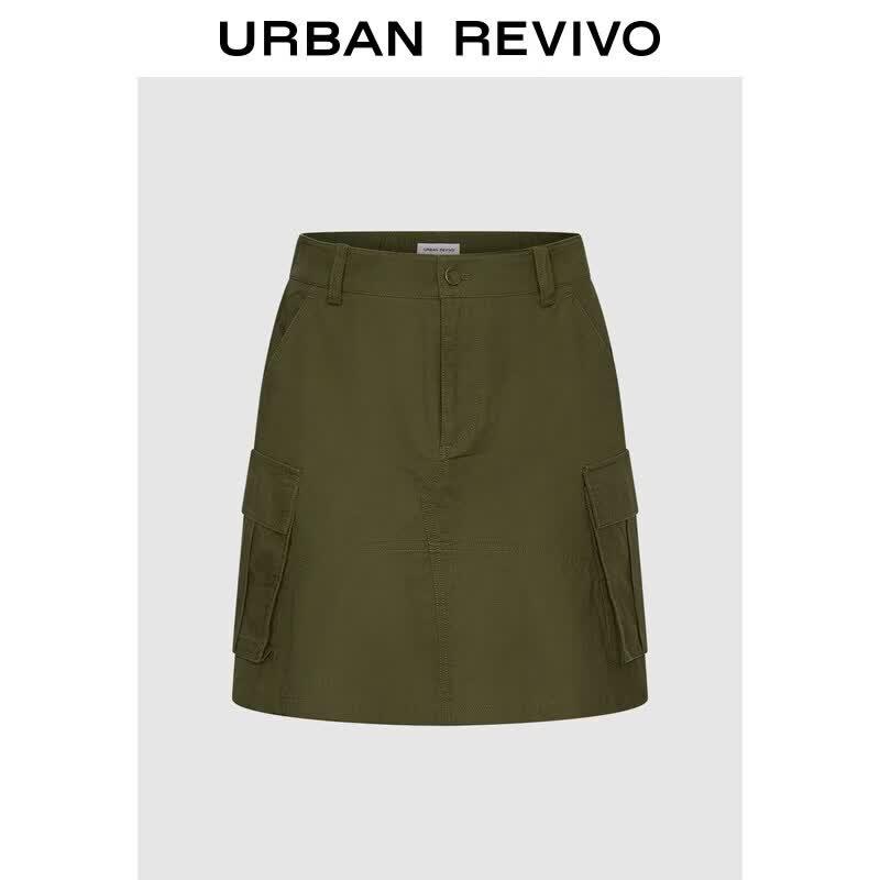 UR2026 Women s Cotton Cargo A-Line Skirt XL