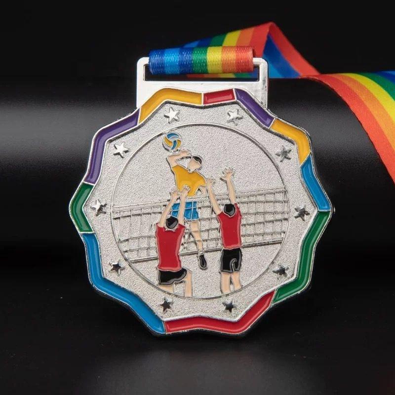Metal Volleyball Medals Student Games Marathon College Marathon Medal