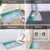 Nautical Coastal Beach Waves Entrance Doormat Home Decor Kitchen Hallway Balcony Rugs Bathroom Anti-slip Mat Foot Pad