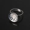 Iron Mesh Ring 19MM for DIY Jewelry Making Accessories, Silver, 20pcs