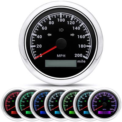 85mm GPS Speedometer Waterproof Anti-fogging LCD Display Speed Gauge Less Power Consumption Longer Life Car Boat Speedometer