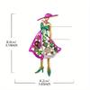 Exquisite Hollow Out Elegant Lady Crystral Enamel Brooch Badges Fashion Classic Women Drip Oil Pin Jewelry
