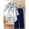 Ladies', Fashionable, Elegant, Printed Set, Polka Dot, Loose, Casual Set