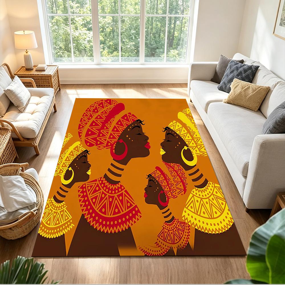 African Heritage And Tradition Non-Slip Home Carpet Design for Office Decor Living Room Bedroom Gift