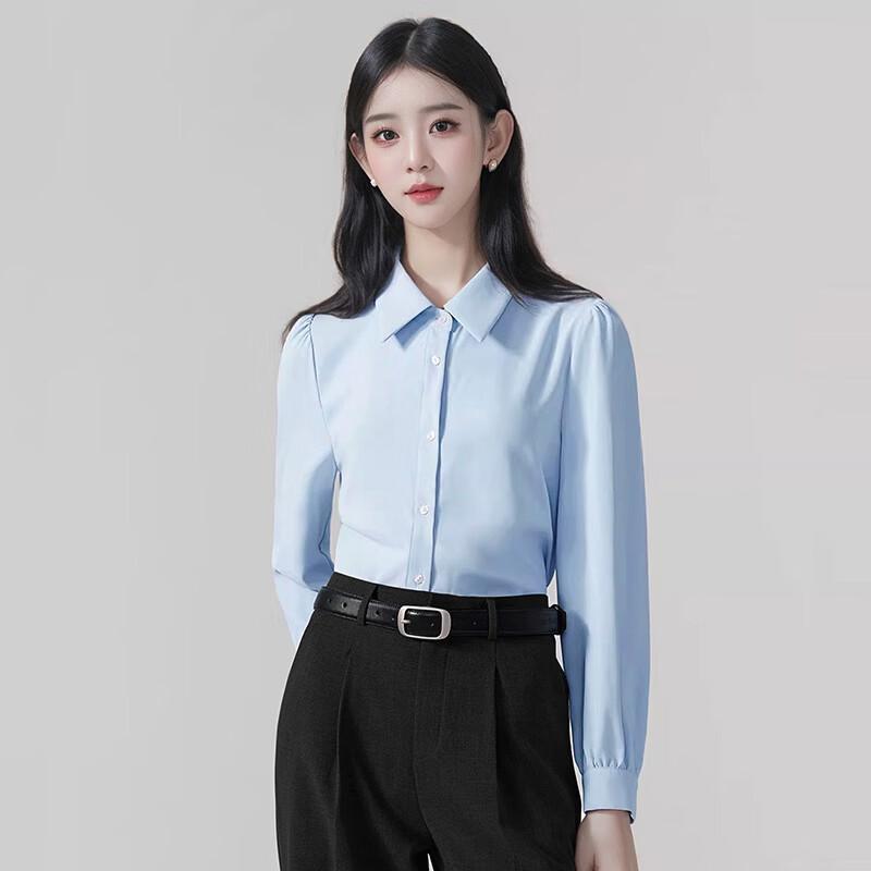 Women's Detachable Bow Long Sleeve White Shirt