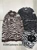 Xiao Wang's 8128 Winter Zebra Print Crew Neck Plus Size Knitted Sweater
