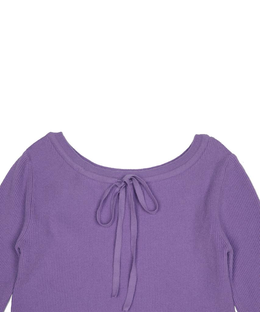 HIGH SCHOOL DISCO Wide Crop Knit Purple