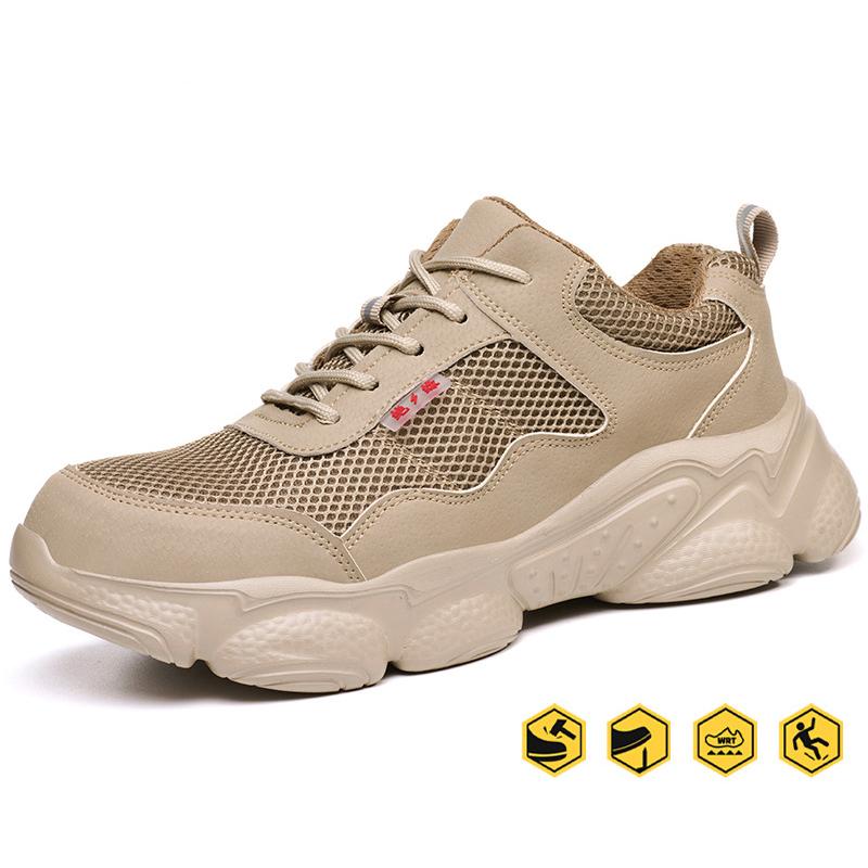 

Oulylan Anti Puncture Protection Boots Outdoor Lightweight Labor Footwear for Working Men Wear-resistant Breathable Safety Shoes 45