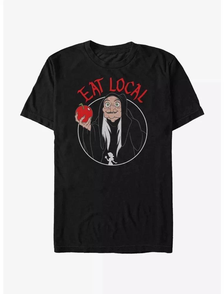 Snow White Eat Local Black Tshirt S