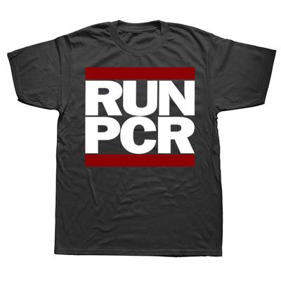 RUN PCR Laboratory Biotechnology DNA Molecular Biology Microbiology Western Blot Funny Laboratory Labor TShirt Short Sleeve