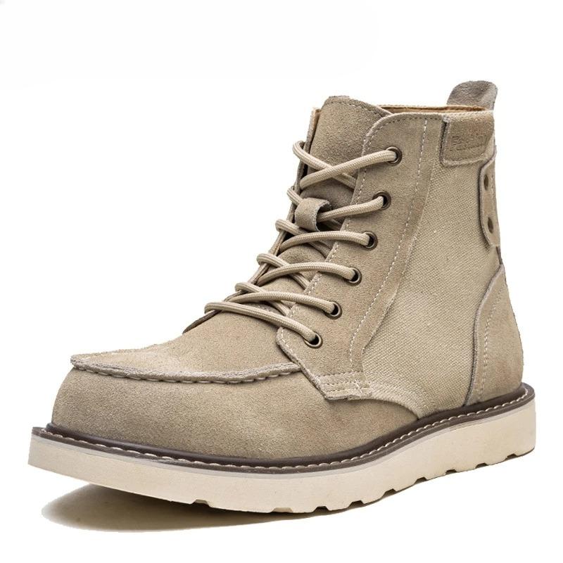 

Workwear Shoes for Men Outdoor Waterproof Tactical Hunting Leather Boots Desert Camping Men s Trekking Casual Ankle Boots Botas 38 белый