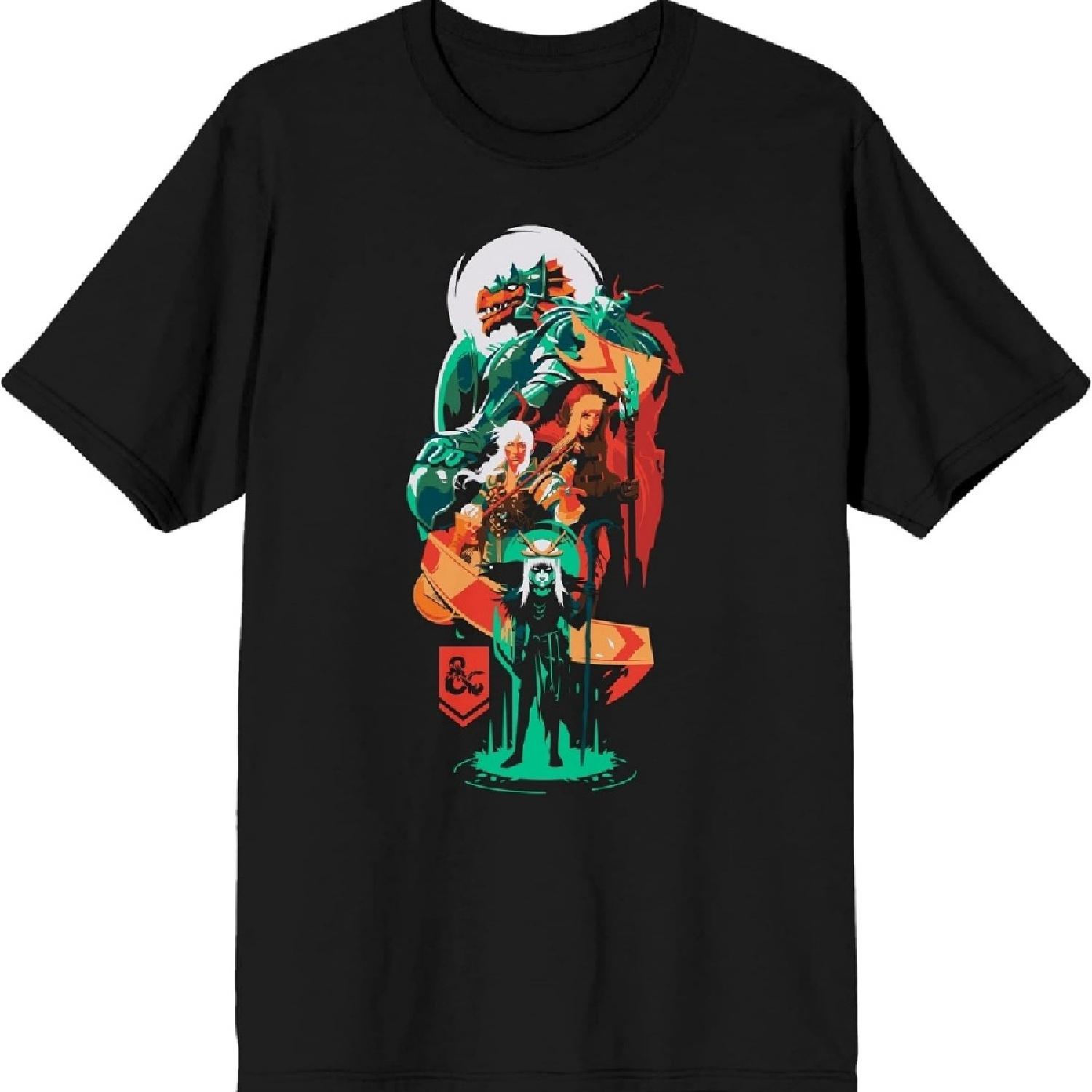 

Мужская черная футболка с артом персонажа Dungeons & Dragons XXXXXL чёрный