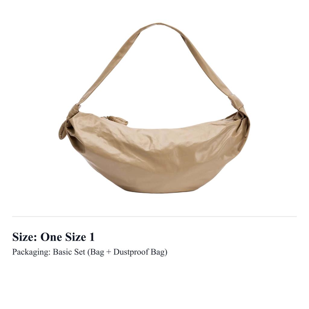 Lemaire Croissant Cow Leather Croissant Bag, Crossbody Bag, Shoulder Bag Large Unisex Yellow BG0027-LL0028-539