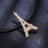 Vergoldete/Versilberte Eiffelturm Brosche Strass Brosche Kleidung Dekorative Schmuck Accessoires