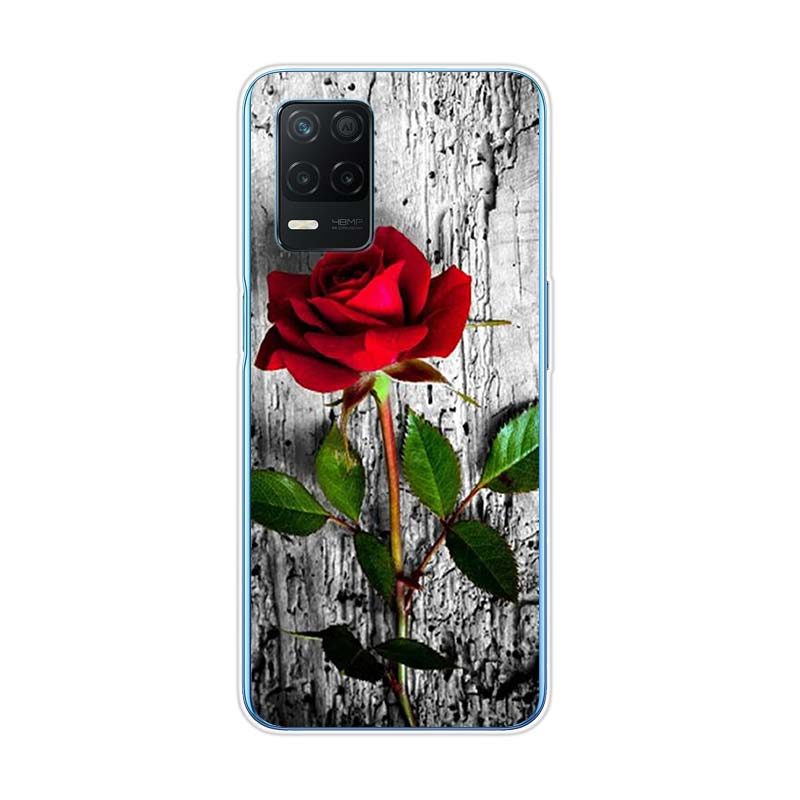 Red Roses Flower For Realme 8 8i V3 V5 GT Neo Flash Edition Explorer Master Neo2 Narzo 30 50i 50A C21Y Phone Case