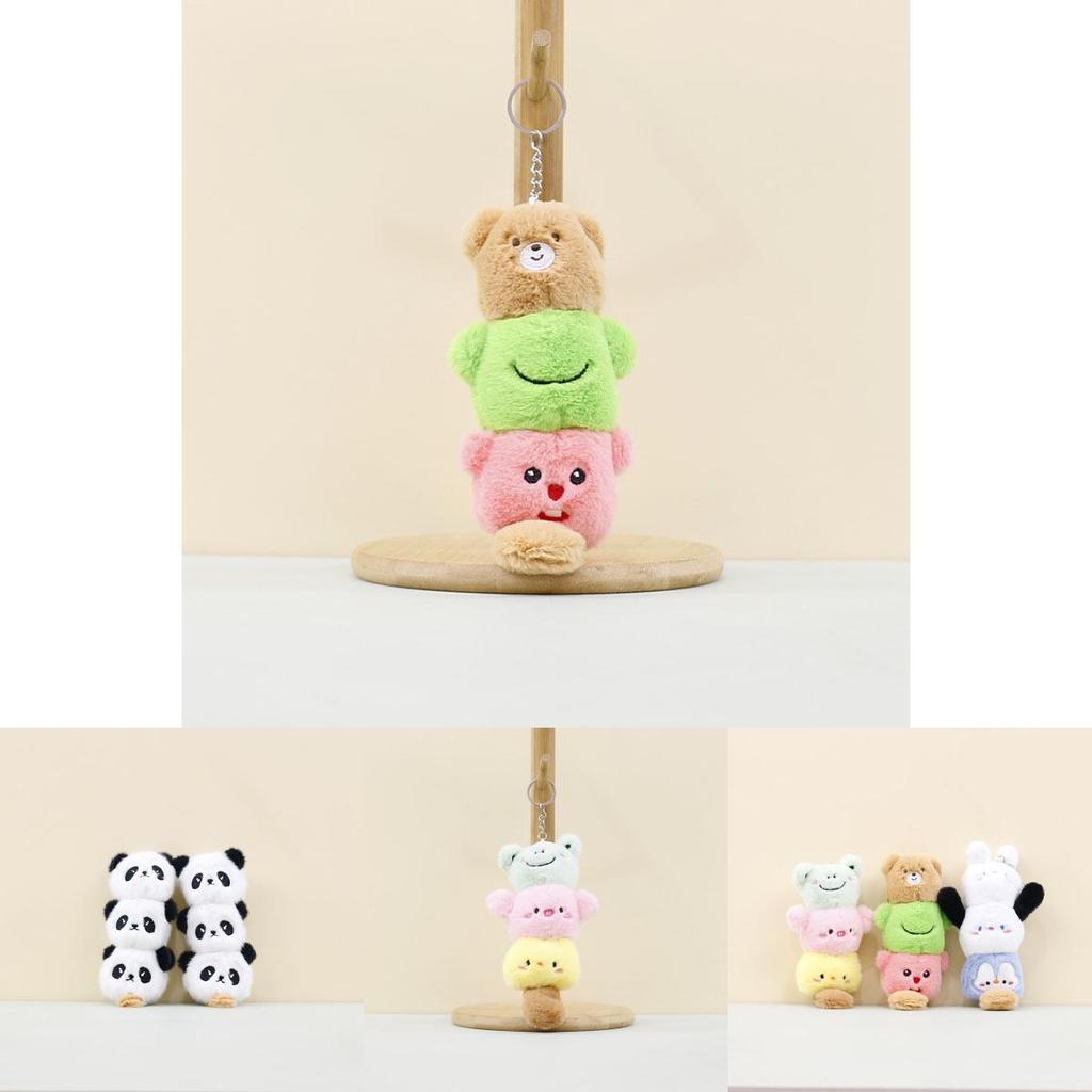 Adorable Panda Head Plush Toy Keychain For Bag Decoration Soft And Cuddly