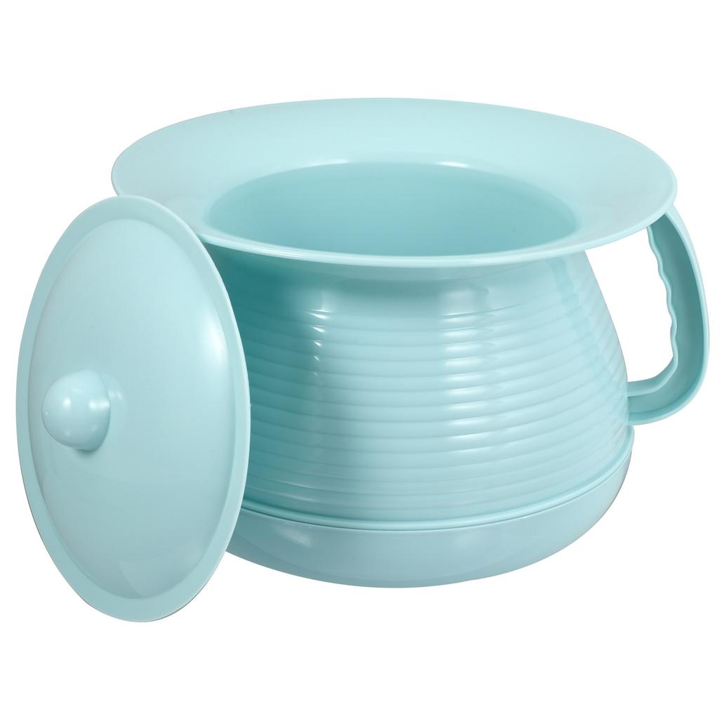 1pc Chamber Pot Portable Bedpan For Elder Pregnant Women Durable Pp Plastic With Lid Home Use Thickened Urinal Pail