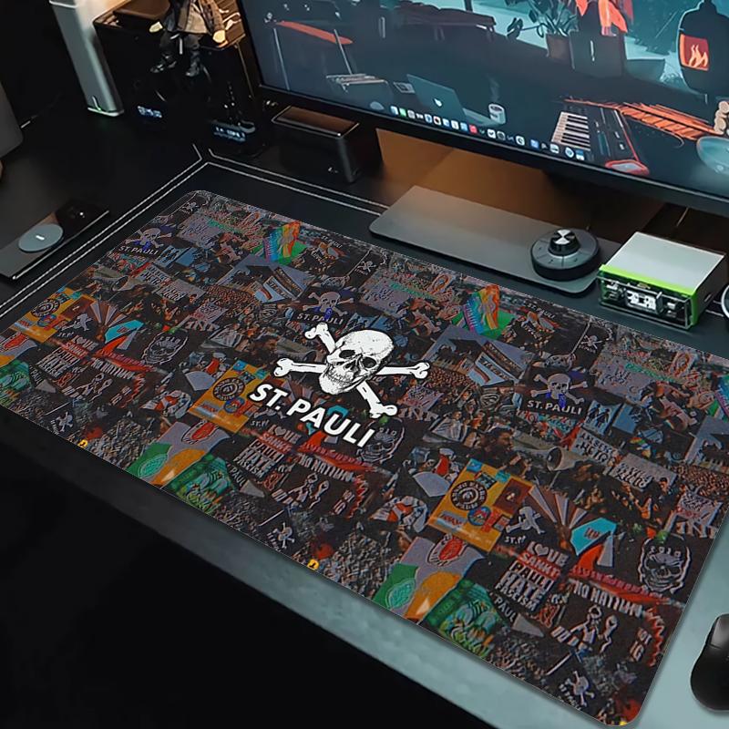 St. Pauli FC Mouse Pad Large Gaming Table Cushion Non-slip Laptop Tablet Big Mousepad XXL Mat Mini PC Playmat With Lock edge_xia