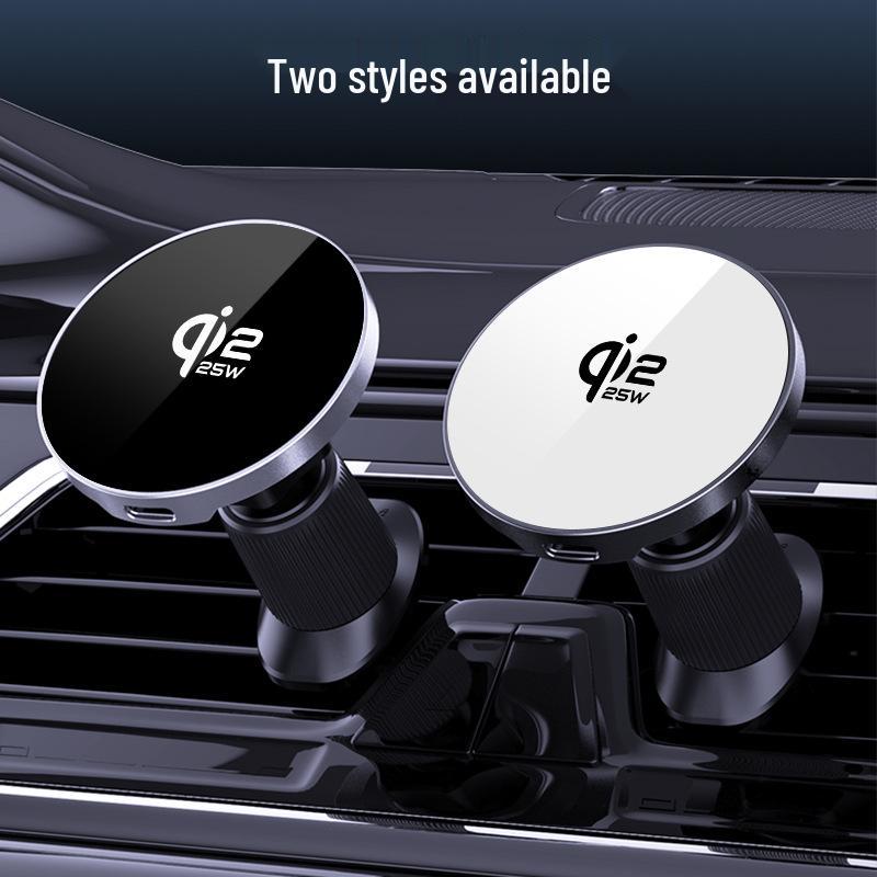 QI2.2 Magnetic 25W Wireless Car Charger with Zinc Alloy Shell for Apple Phones