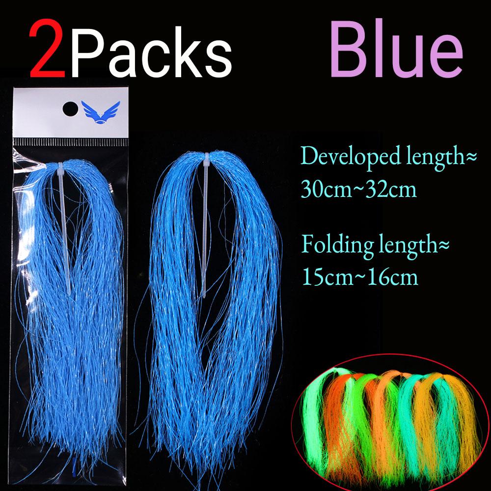 Două Pachete Diferite Material Sclipitor Luminos pentru Jiguri, Monturi Sabiki, Cârlige Asist, Streamer, Corp Nimfă Midge, Aripă, Picioare, Coadă