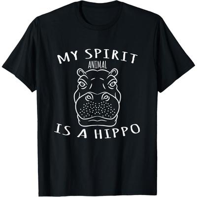 My Spirit Animal Is A Hippo - Hippopotamus T-Shirt